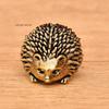 Antique Brass Hedgehog Ornaments Solid Animal Sculpture for Desk Tea Table Decor Home Accents Small Crafts