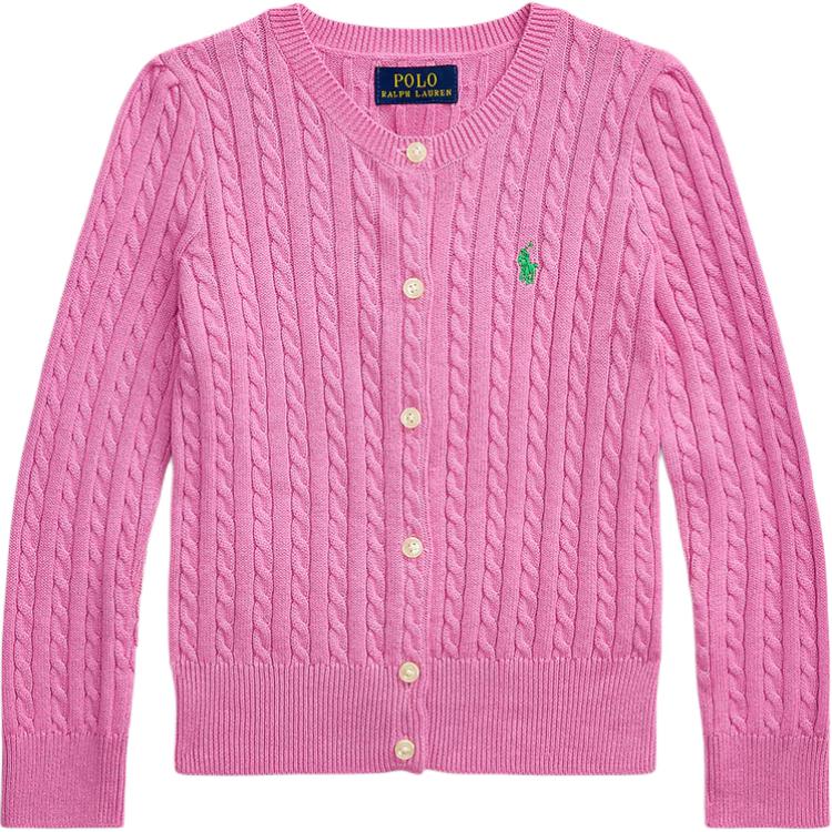 

Polo Ralph Lauren Однотонный свитер с логотипом на пуговицах и длинными рукавами Детский свитер Розовый 312543047-077