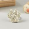 Paw Print Brooch for Women, Rhinestone Cat Dog Foot Pin, Sparkling Cubic Zirconia Badge for Coat Bag Hat, Teacher Pet Lover Gift