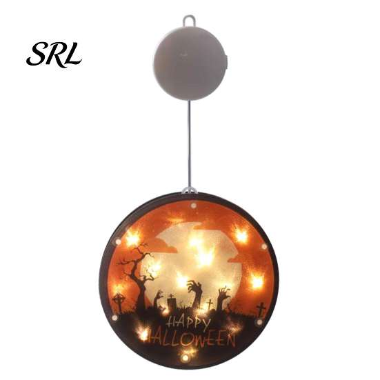 Battery Powered Ghost Light Halloween Window Decor Light, Pumpkin Fairy Hanging Lamp String Lantern for Party, Spooky Decoration, Festive Prop