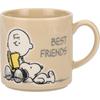 Yamaka Shoten Snoopy Mug 350ml Best Friends Pattern Present Day Women Made In Japan "PEANUTS" (Wooden) Mother's SN453-11H