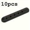 10/5/1pc Multi-Slot Cable Organizer Clip - Plastic Cord Management System for Desk, Home, Office, and Car, Wire Holder Accessory