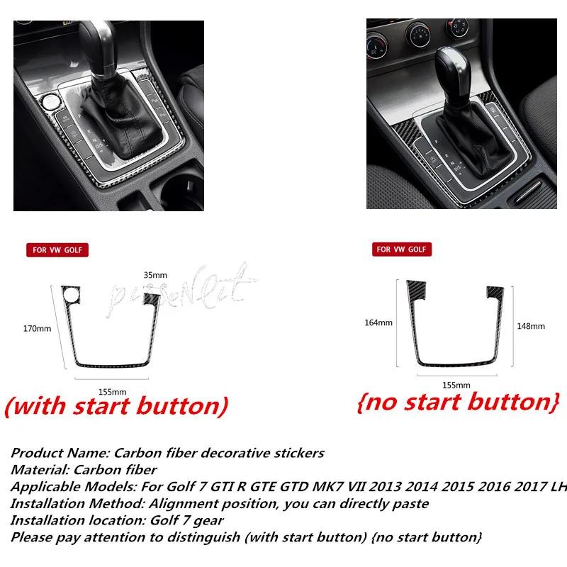 Car Styling  Accessories Carbon Fiber Trim Decorative Stickers For VW Golf 7 GTI R GTE GTD MK7 2013-2017 car sticker