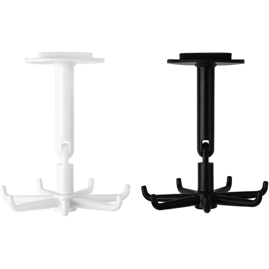 Multifunctional 360 Degree Rotating Hanging Hook Kitchen Organiser 7 Claws Swivels Hook for Bathroom Bedroom and Office