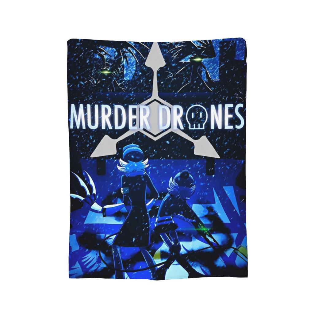 Murder Drones N and Uzi Flannel Throw Blanket  Blanket for Bedding Car Lightweight Plush Thin Quilt,