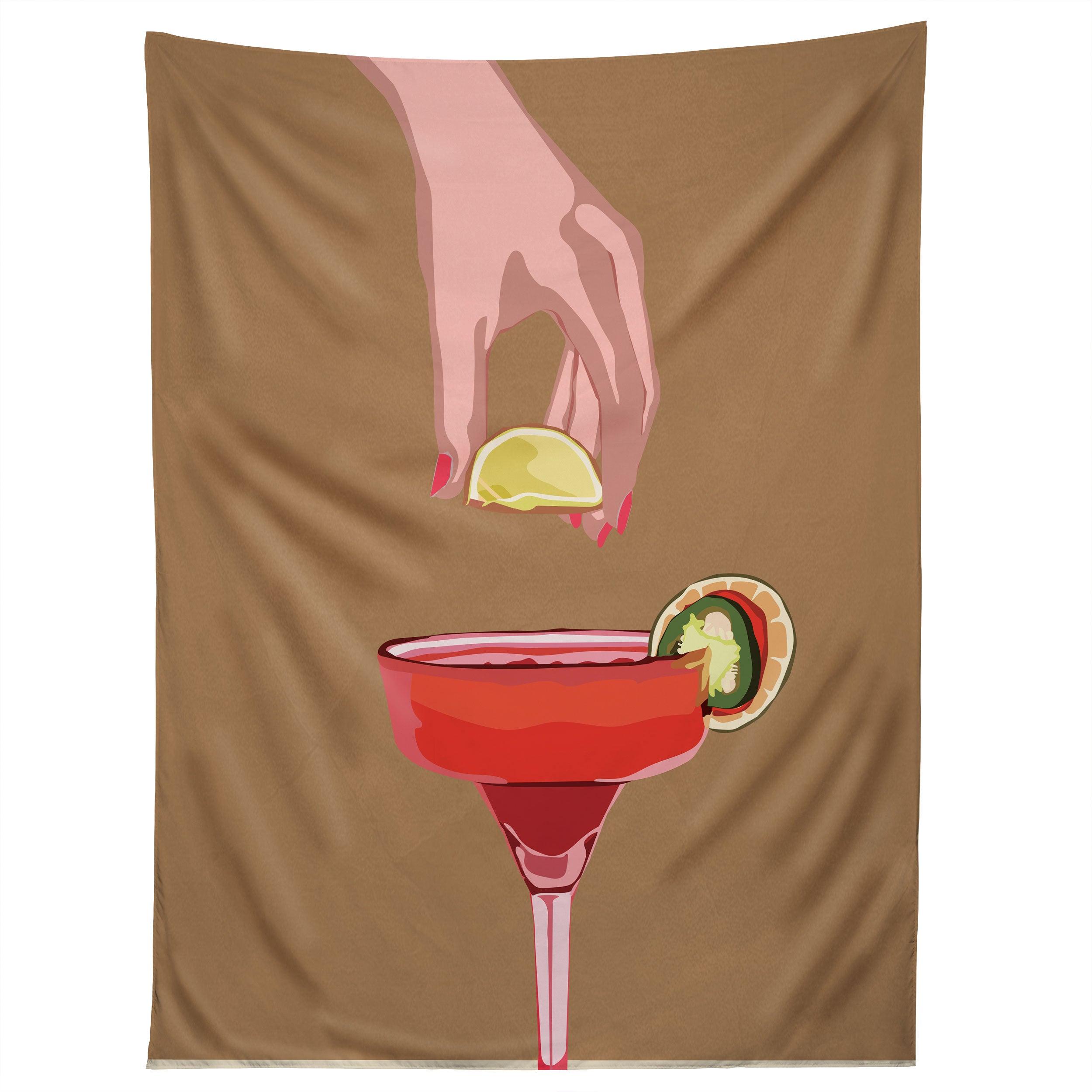 COCKTAIL TIME 1 tapestry 75x100 чёрный