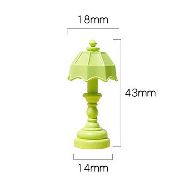 1Pcs Candy Colored Lighting Simulation Mini Table Lamp Ornament Doll House Lamps Decor Accessories Dollhouse Miniature Toy Model