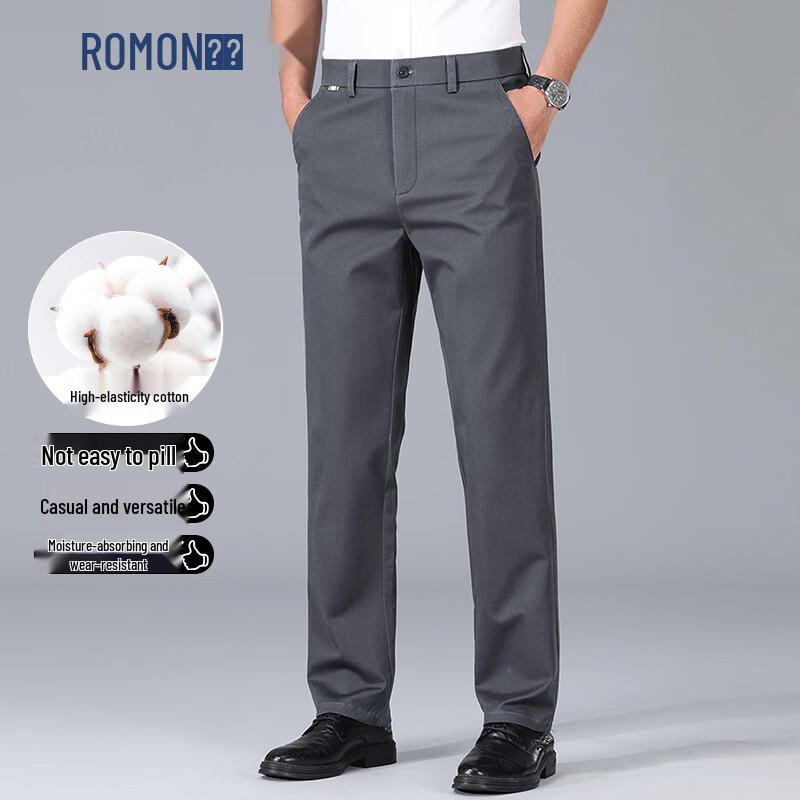 ROMON Men's Stretch Straight Leg Casual Pants