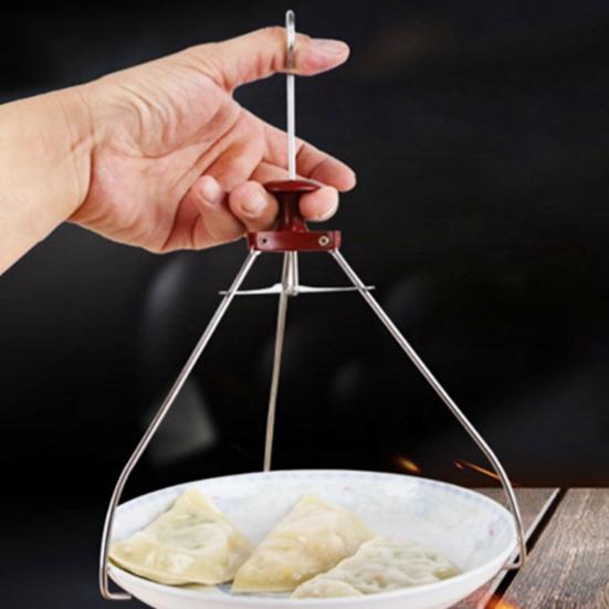 

Захват для горячей пластины, удобный, устойчивый к нагреву, прочный, полезный держатель с зажимом для чаши, кухонные принадлежности