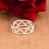 925 Sterling Silver channel Ring For Women | Geometric hammered textured Zig Zag Ring |Handmade Jewelry Gift