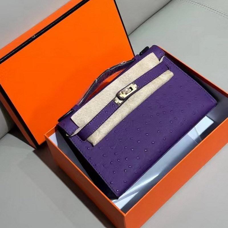 Nuova borsa da donna in vera pelle, borsa a mano in pelle bovina primo strato con motivo struzzo, borsa a tracolla da donna