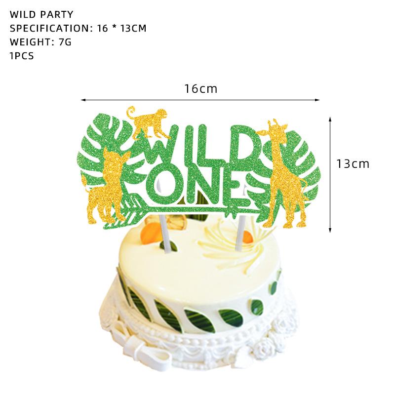 Wild Party Supplies Wild On Wild Birthday Decoration Male Treasure One Year Old Newborn Arrangement Props