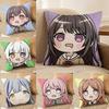 Anime Cartoon Its MyGO Band Lovely Pillow Case DoubleSided Plush Sofa Cushion Covers Organic Breathable Invisible Zipper