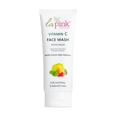 La Pink Vitamin C Face Wash with White Haldi & Gotu Kola | For Glowing Radiant Skin | 100% Microplastic Free Formula | All Skin Types | 100ml