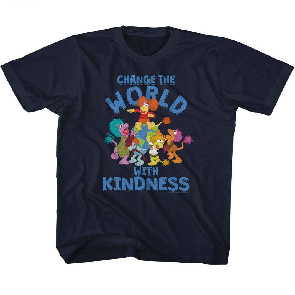 Kids Fraggle Rock Change The World TV Shirt XXL