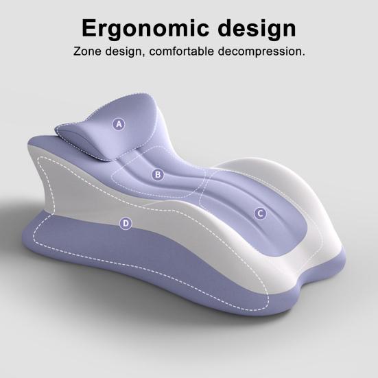 Couples Butt Cushion 3D Curved Wavy Back Cushion Multi-Position Support Memory Foam Wedge Pillow for Bed Lying And Sitting Couples Intimacy