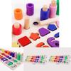 Wooden Number Shape Threeinone Counting Board Educational Toy For Early Learning Kids