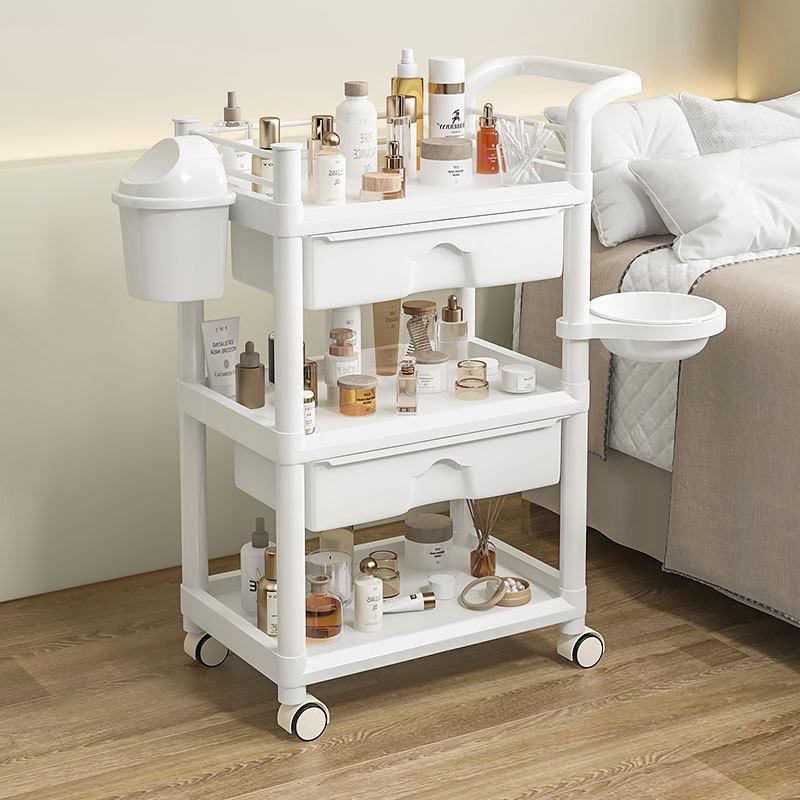 Mehrschichtiger Beauty-Salon- und Pflegewagen mit Schublade