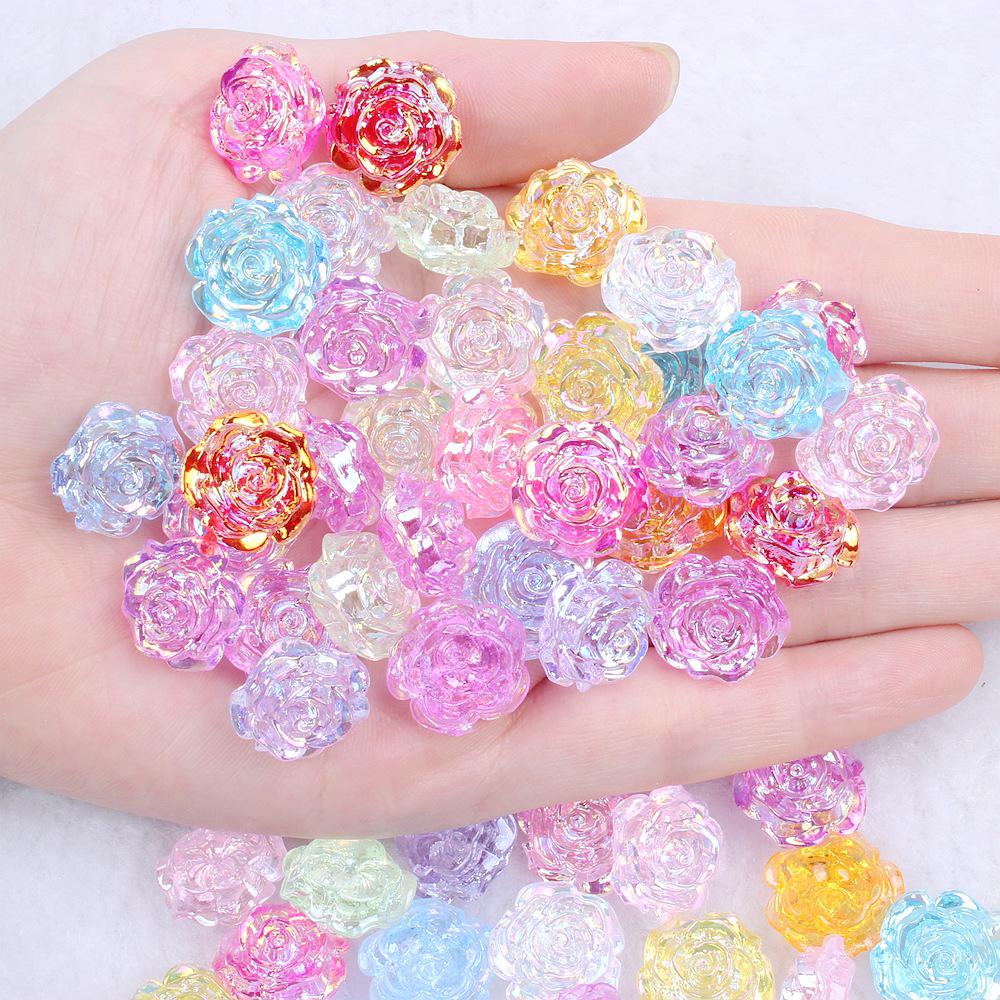 

Однотонные наклейки из смолы с розовым жемчугом для DIY аксессуаров для телефона и ювелирных изделий 15mm 200 pieces