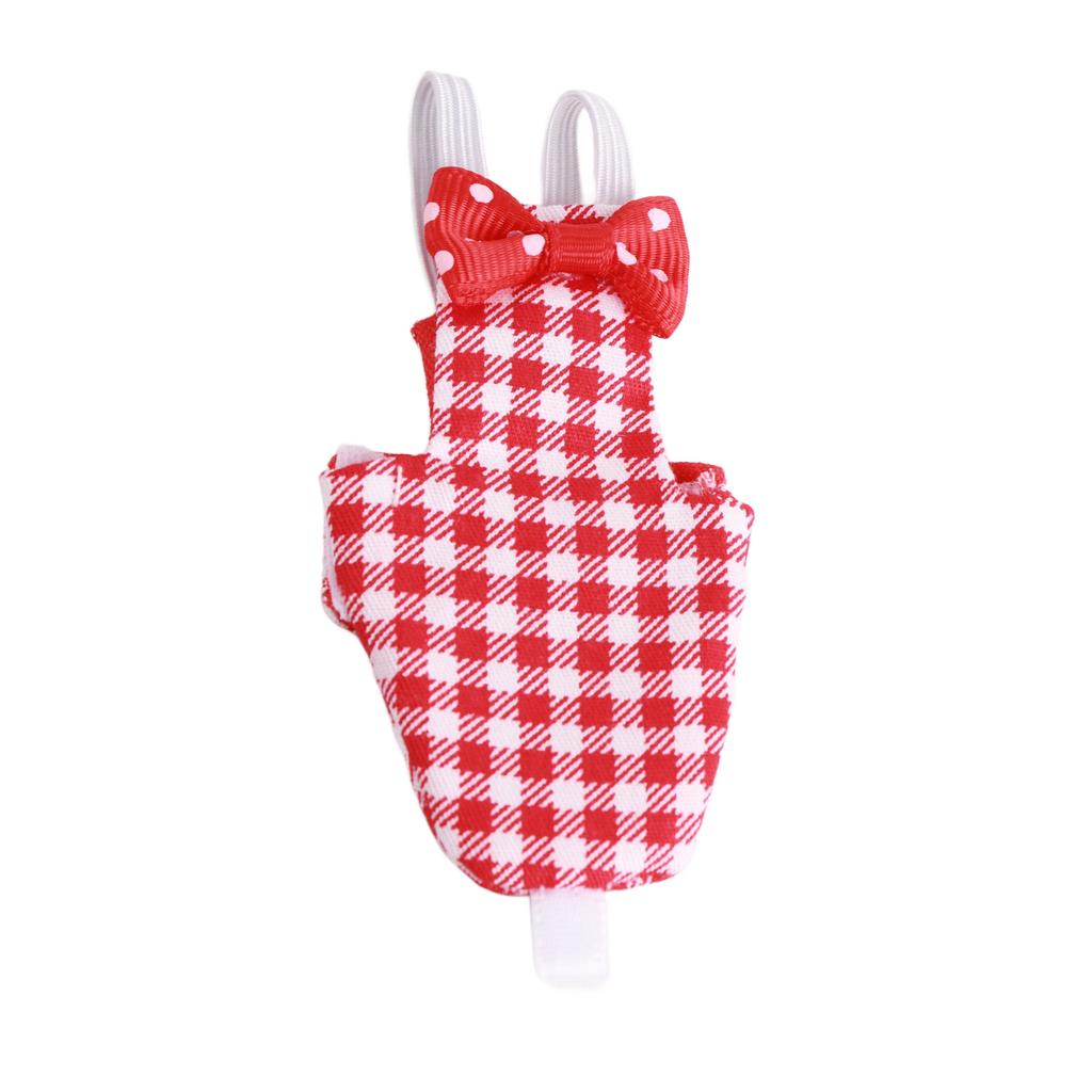 Bird Diaper Adjustable Red Grid Pattern Parrots Pilot Suit for Macaw Budgies ParakeetXS Red Grid