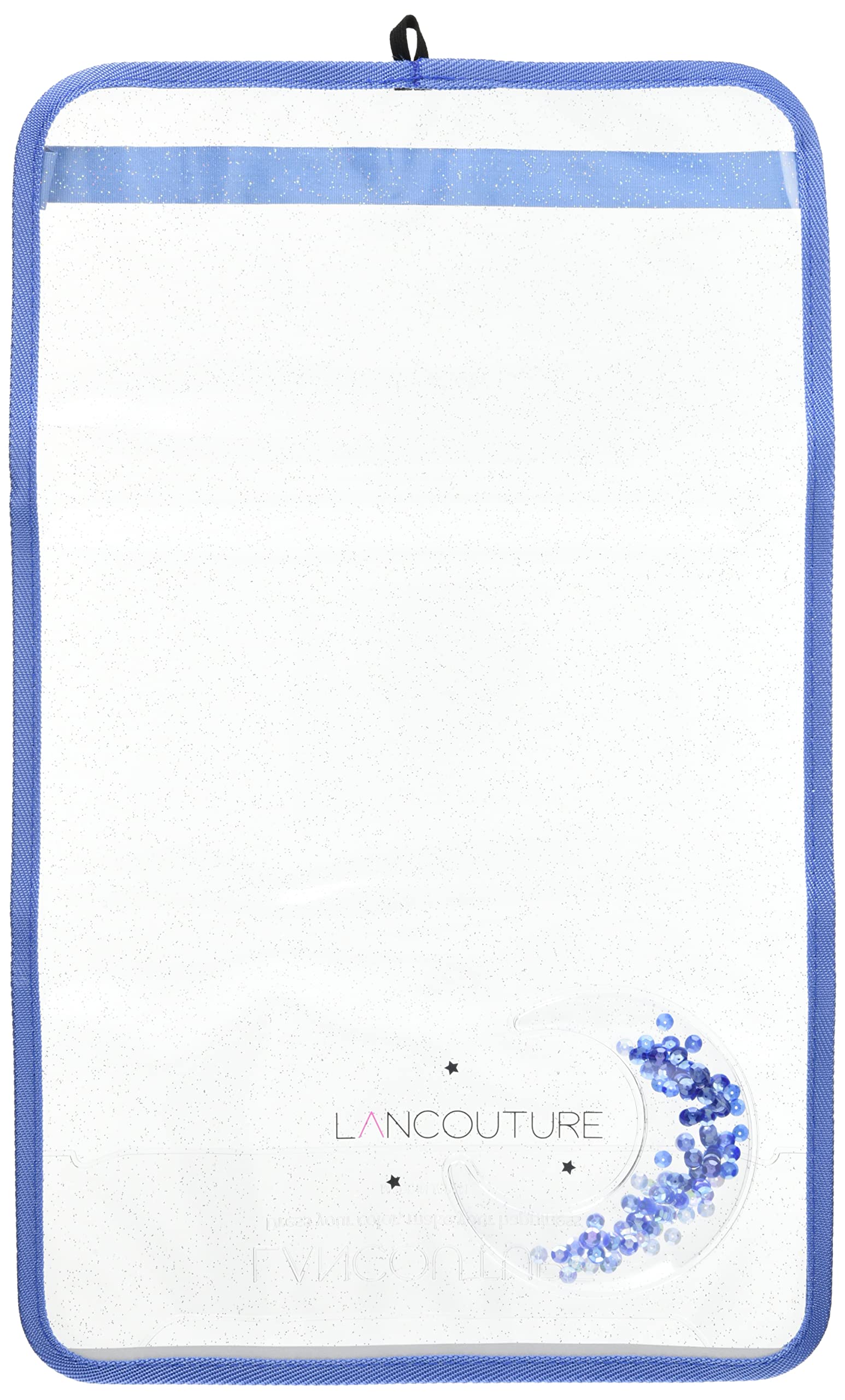 LANCOUTURE Fabric School Backpack Cover with Light Lamé (LL) Sequins, Blue, RLC5-3302