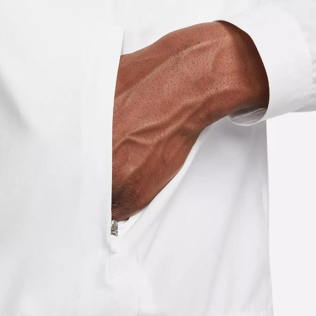 Nike Logo Print Zip-Up Long Sleeve Jacket Men Jackets White DD8537-100