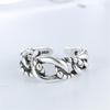 New Personality Distressed Knotted Popualr 925 Sterling Silver Jewelry Retro Accessories Twist Rope Shaped Opening Rings  TYB434