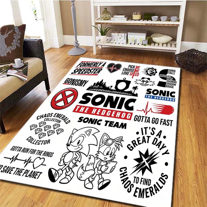 Sonic Hedgehog Carpet Rug For Living Room Bedroom Home Sofa Decoration Kids Play Nonslip Floor Mat