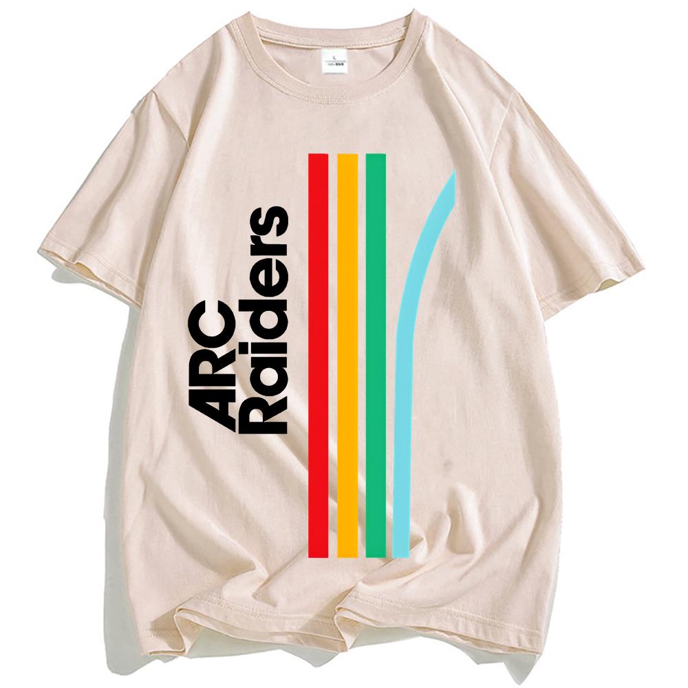 Hot Game ARC Raiders Rainbow Graphic Tshirts Cotton Fashion Loose Men/Women T-shirt Unisex Streetwear O-neck Casual Male Tees