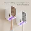 Non-punching Toothbrush Shelves Wall-mounted Dust-proof Storage Box with Lid Electric Toothbrush Holder Ordinary Toothbrush Use