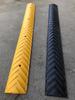 2cm High Mini Rubber Speed Bump and Bicycle Buffer with Yellow-Black Stripes for Parking Space Division