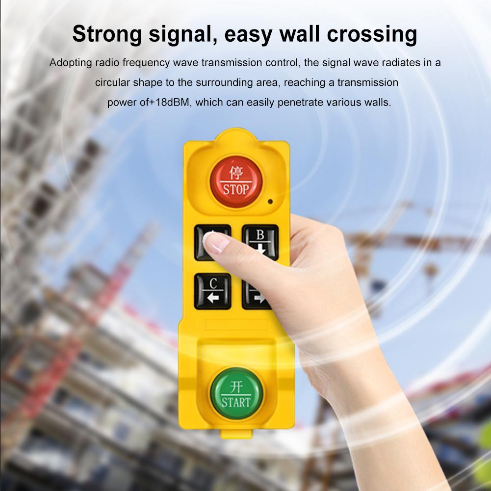 Industrial Wireless Remote Controller 433.92MHz Hoist Crane Control Waterproof Crane Industrial Radio Controller Long Distance