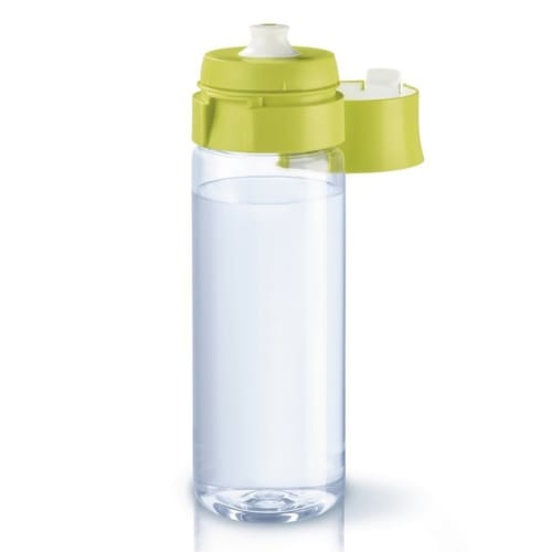Brita 600ml Portable Water Bottle with Direct Drinking Function, Includes One Water Filter Cartridge, Fill & Go Lime [Official Japanese Product]