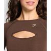 Gymshark Vital Seamless Long Sleeve Cut Out Top Espresso Marl B2c8o Nbfb