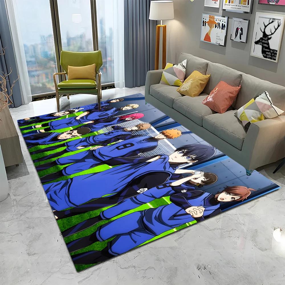 Blue Lock Football Anime Cartoon Carpet Rug for Home Living Room Bedroom Sofa Doormat Decor,kid play Area Rug Non-slip Floor Mat