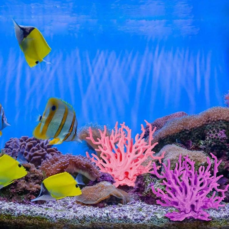 1pcs Artificial Coral, PVC Imitation Coral Reef Decoration, Artificial Aquarium Decoration Coral, Small Fish Tank Decoration Coral