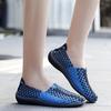 Summer Moccasin Beach Shoes Women Black Casual Weave Slip on Braided Blue Flats Sneakers Plus Size