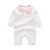 Baby Clothes Long Sleeve Romper for Girls and Boys Newborn Coveralls Newborn Pajamas Preparing for Maternity Jacquard Underwear Plain with Collar