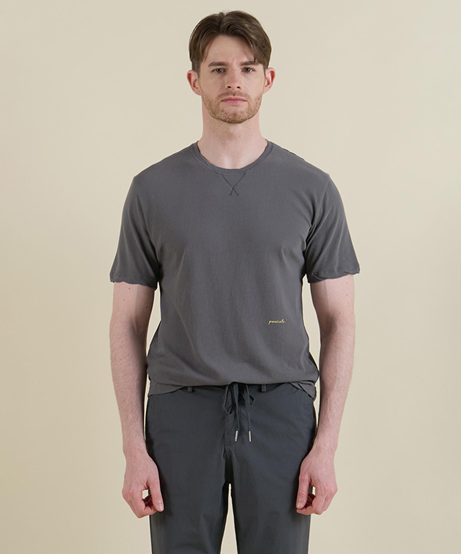Panicalle Dark Gray Vintage Washed T-Shirt (Type A) Black/L