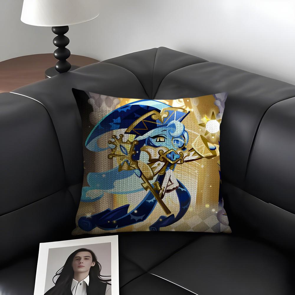 

CCookie RunN Kingdom Cartoon Cushion Cover Natural Linen Organic Fabric DoubleSided Printing Sofa Home Decor Gift Pillow Case 30x30cm