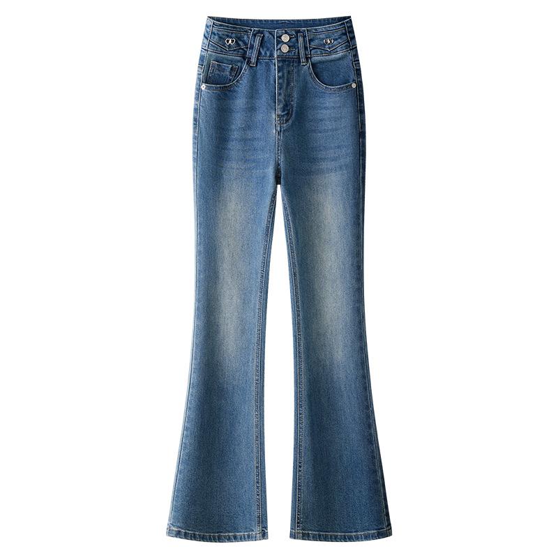 

Women s Petite High-Waisted Micro-Flared Jeans - 2025 Spring/Autumn Style M