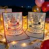 3D Musical Birthday Cake Greeting Card with Light - Creative High-End Design