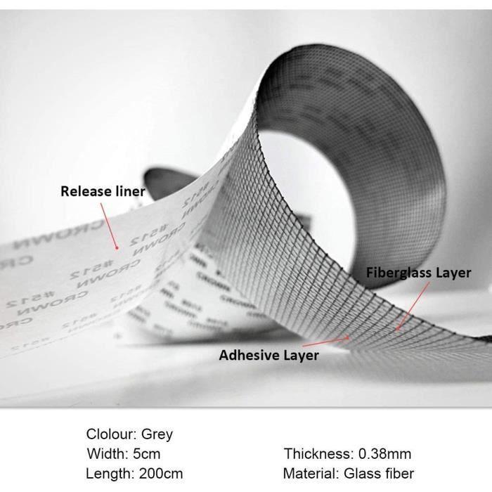 Réparation de fenêtres et moustiquaires, ruban adhésif moustiquaire pour fenêtres, ruban à mailles en tissu de fibre de verre avec