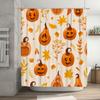 Pumpkin Shower Curtain Halloween Decorative Fabric Waterproof Bath Liner Decoration for Home Bathroom Accessories