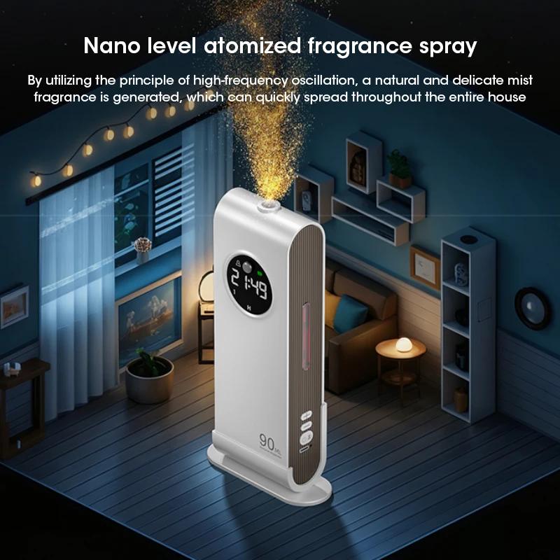 Smart Aroma Diffuser Automatic Wall-Mounted Scent Machine Essential Oil USB Charging Air Freshener Fragrance Dispenser for Home