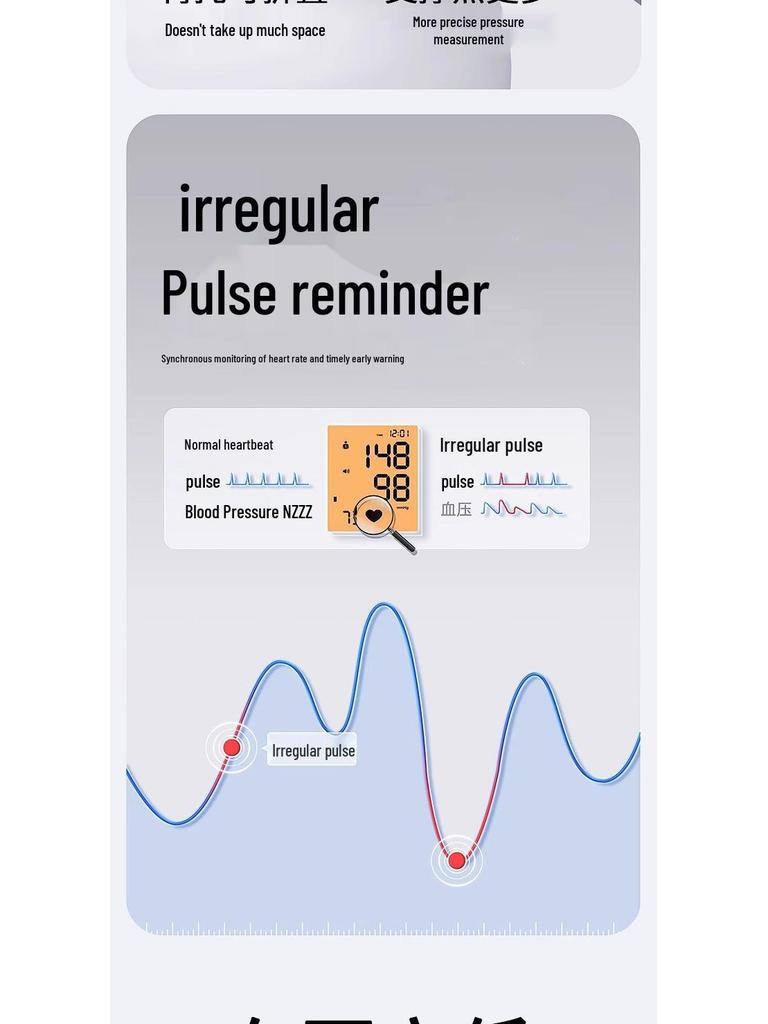 Upper Arm Electronic Voice Blood Pressure Monitor with Cuff