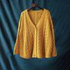 Sweaters Coat Cardigan for Women Winter Oversize Hollow-out Solid Color Loose Long Sleeve Knit Sweaters Coat