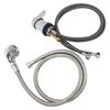 Grifo para Lavabo de Peluquería Mezclador de Agua Caliente Fría Kit de Rociador Tamaño M con Tubo de Grifo de 70 cm Manguera Suave de 120 cm
