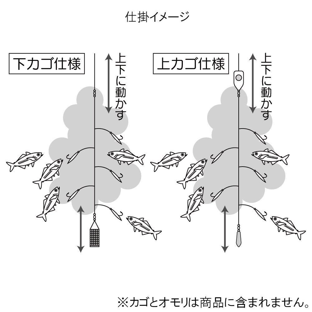 TAKAMIYA Big Catch Simple Sabiki Set of 3 Needles Pink TF15 No. 1-Harris No. 0.6