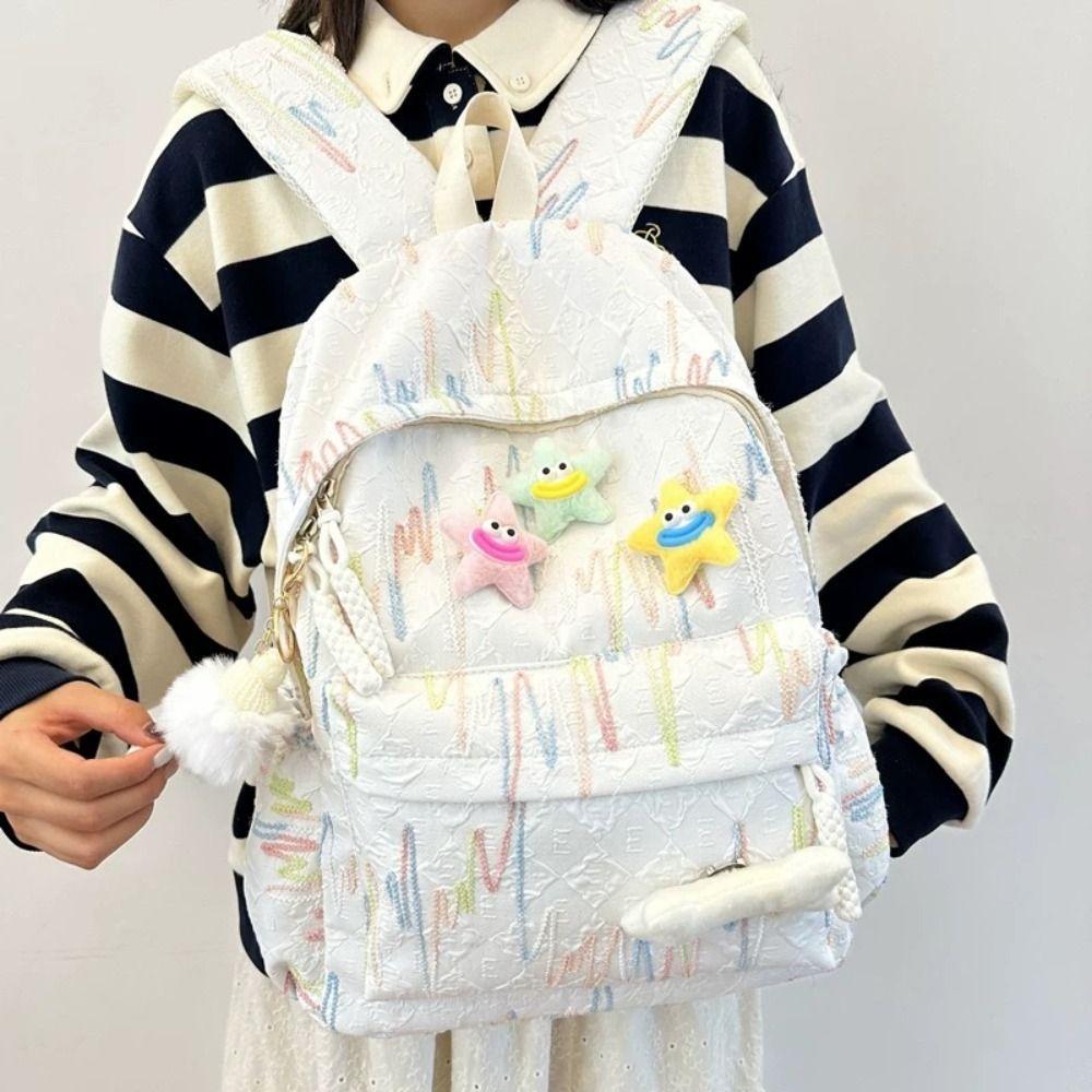 

Fashion Travel Backpack Large Capacity Girls Rucksack Korean Style Students Schoolbags for Teen фіолетовий